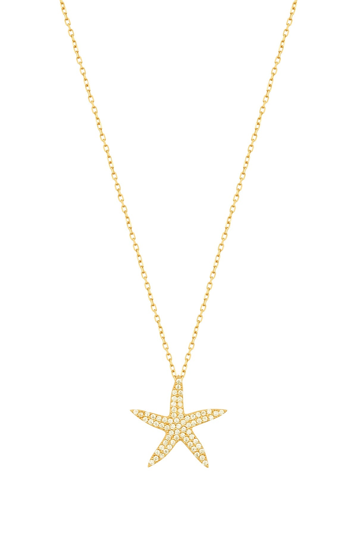 Minimal Sterling Silver Starfish Necklace – Ocean Beach Jewelry Pendant