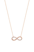 Half Stone Infinity Silver Necklace