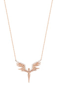 White Stone Angel Silver Necklace