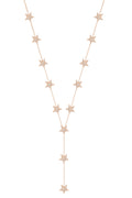 Multi Star Y Silver Necklace