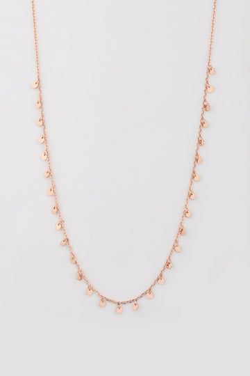 Sterling Silver Sequin Necklace – Dainty Disc Chain Choker for Women, Sequin Choker - 14k Gold or Silver - Layering Necklace - Gift For Her