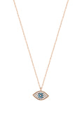 Turquoise Eye Silver Necklace