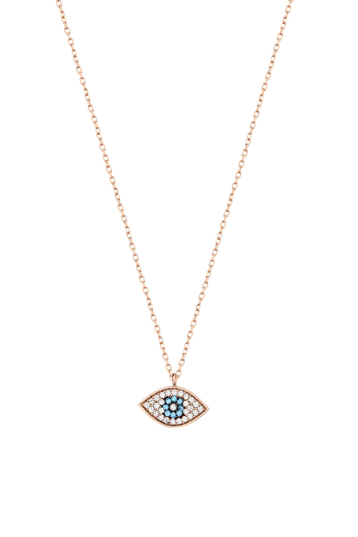 Turquoise Eye Silver Necklace
