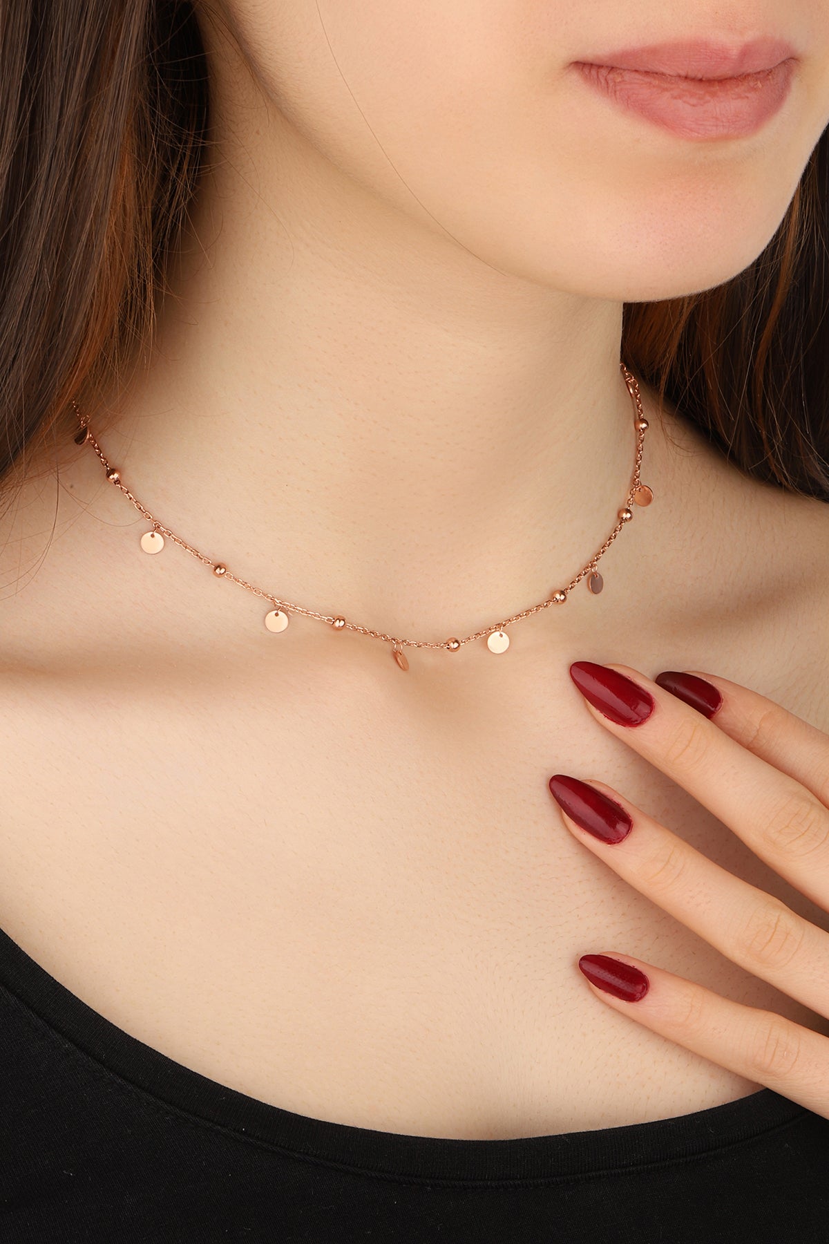 Sequin Silver Necklace