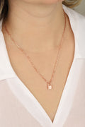 925 Sterling Silver Padlock Necklace – Dainty Minimal Lock Pendant