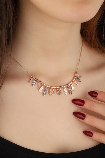 Multi-Piece Silver Necklace with Sequin Stone and Dangle, Bohemian style simple Necklace Gift for her
