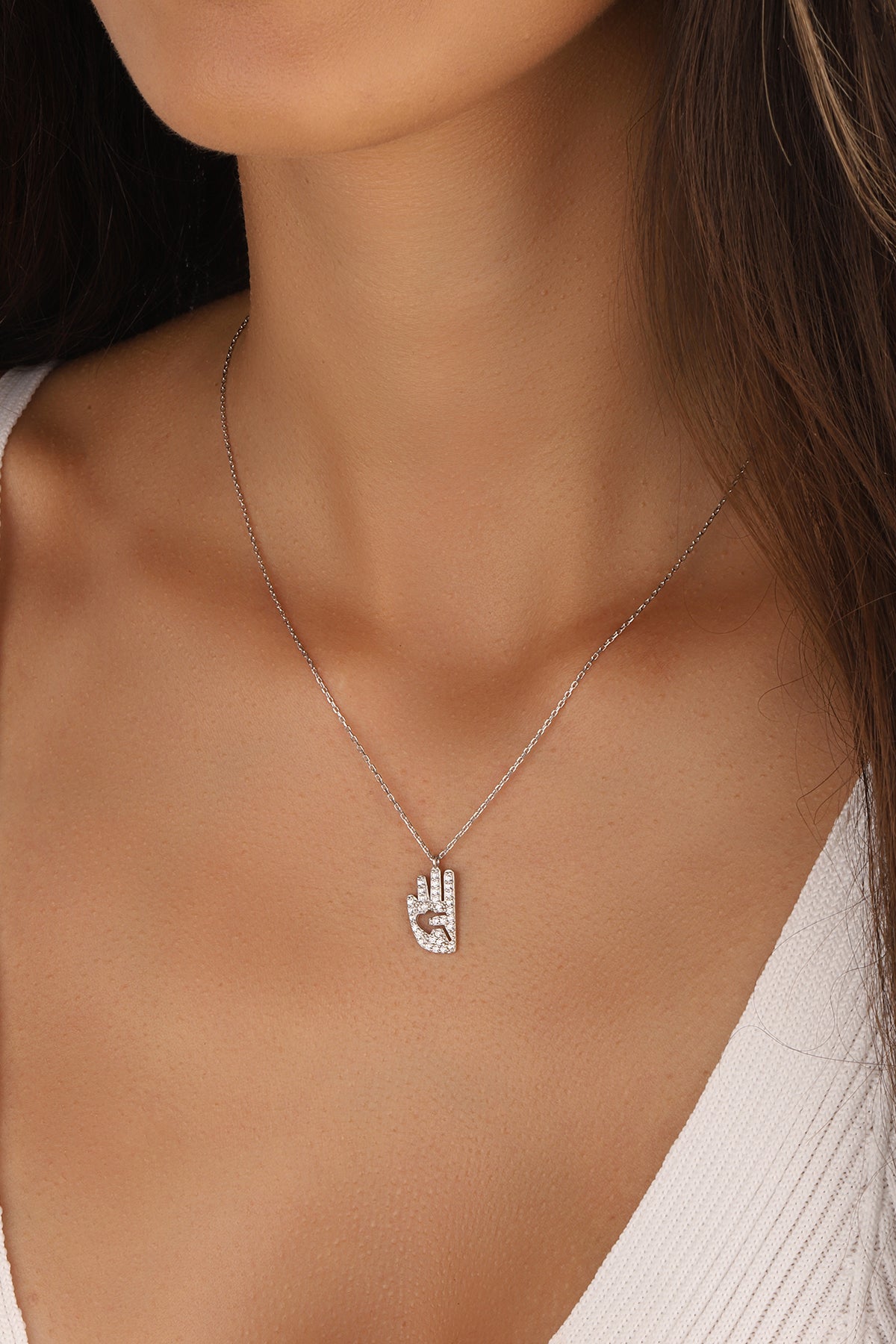 Rabia Sign Silver Necklace