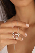 Eye of Horus Necklace in Sterling Silver – Stoneless Minimal Egyptian Jewelry