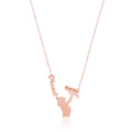 Personalized Sterling Silver Name Necklace – Mother’s Name & Newborn Baby Date