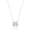 Sterling Silver Necklace with Valentine's Names on the Swing