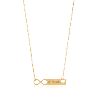 Custom Significant Day Necklace – Sterling Silver Infinity Love Gift