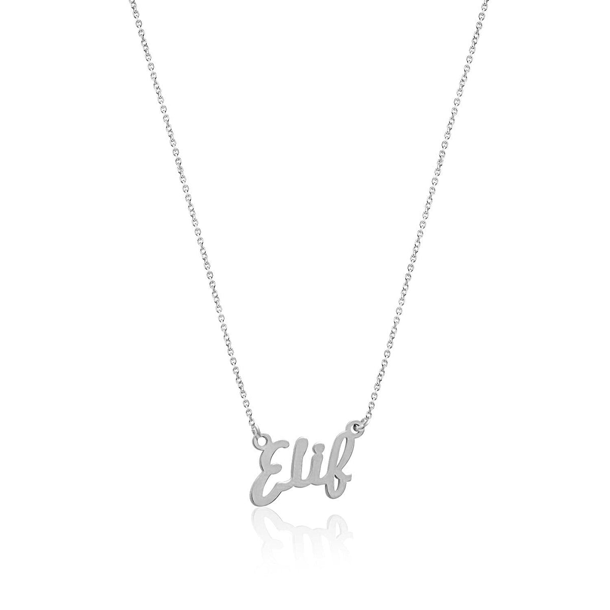 Hand Written Personalized Silver Name Necklace