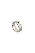 Minimal Silver Men’s Wedding Ring – Flat Sterling Silver Band