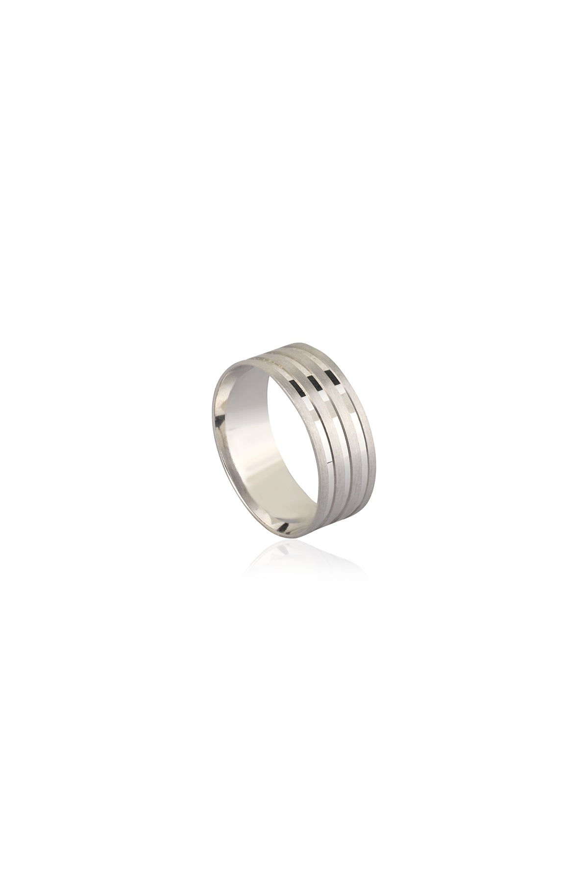 Sterling Silver Men’s Wedding Ring – Simple Flat Band for Groom