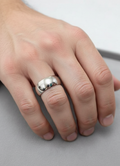 Silver Men's Wedding Band Ring – Flat Surface Classic 925 Sterling Ring