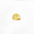 White Single Row Baguette Stone Silver Ring