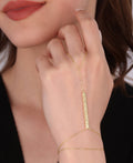 Stoneless Direction Signed Sterling Silver Hand Bracelet