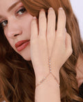 Multiple Stars on 3 Sides 925 Silver Shahmaran Bracelet, Slave Bracelet / 14Gold Chain Gold Ring Bracelet / Hand Ring Gold Handlet Bracelet